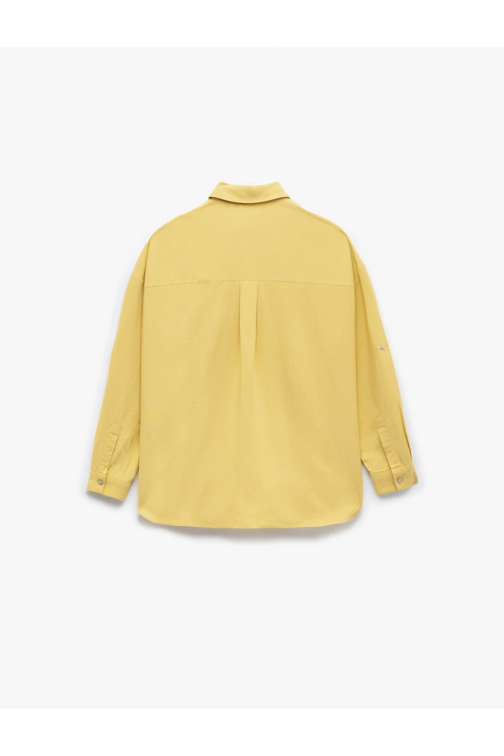 Cepli Viskon Keten Karışımlı Uzun Kollu Gömlek