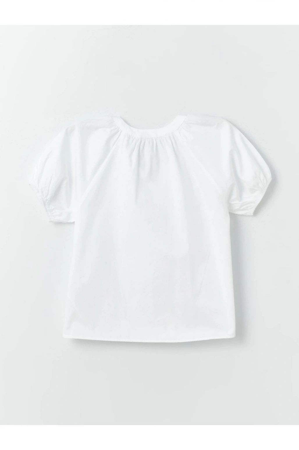 Çiçek Aplikeli Kız Çocuk Gömlek