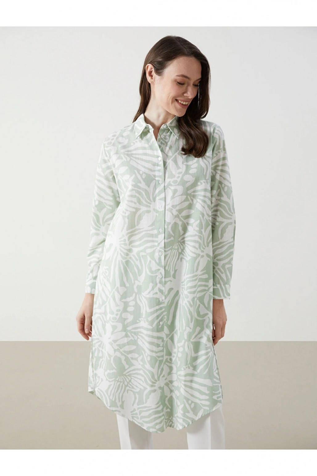 Çiçekli Kadın Gömlek Tunik