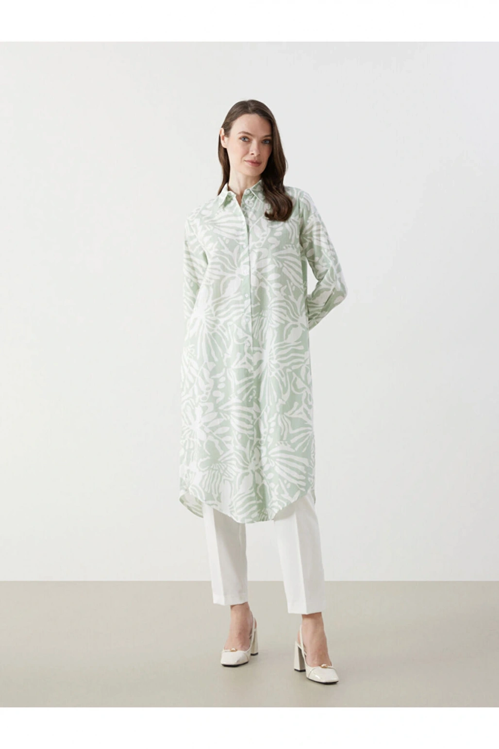 Çiçekli Kadın Gömlek Tunik