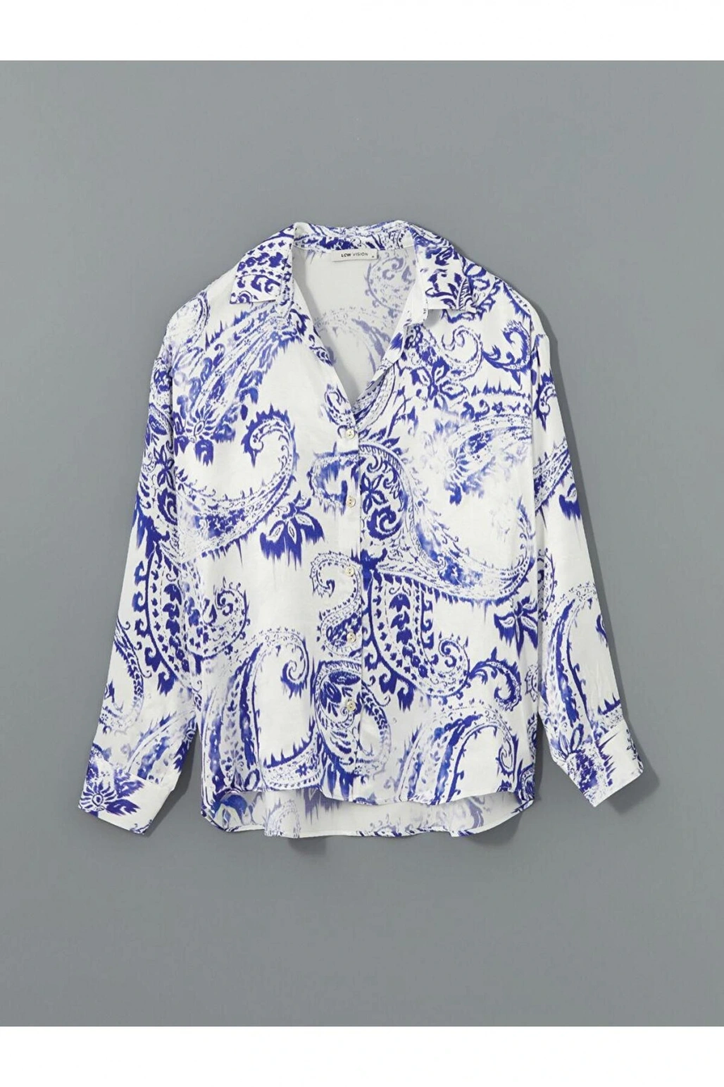 Cicekli Oversize Kadin Gomlek - S5HV99Z8