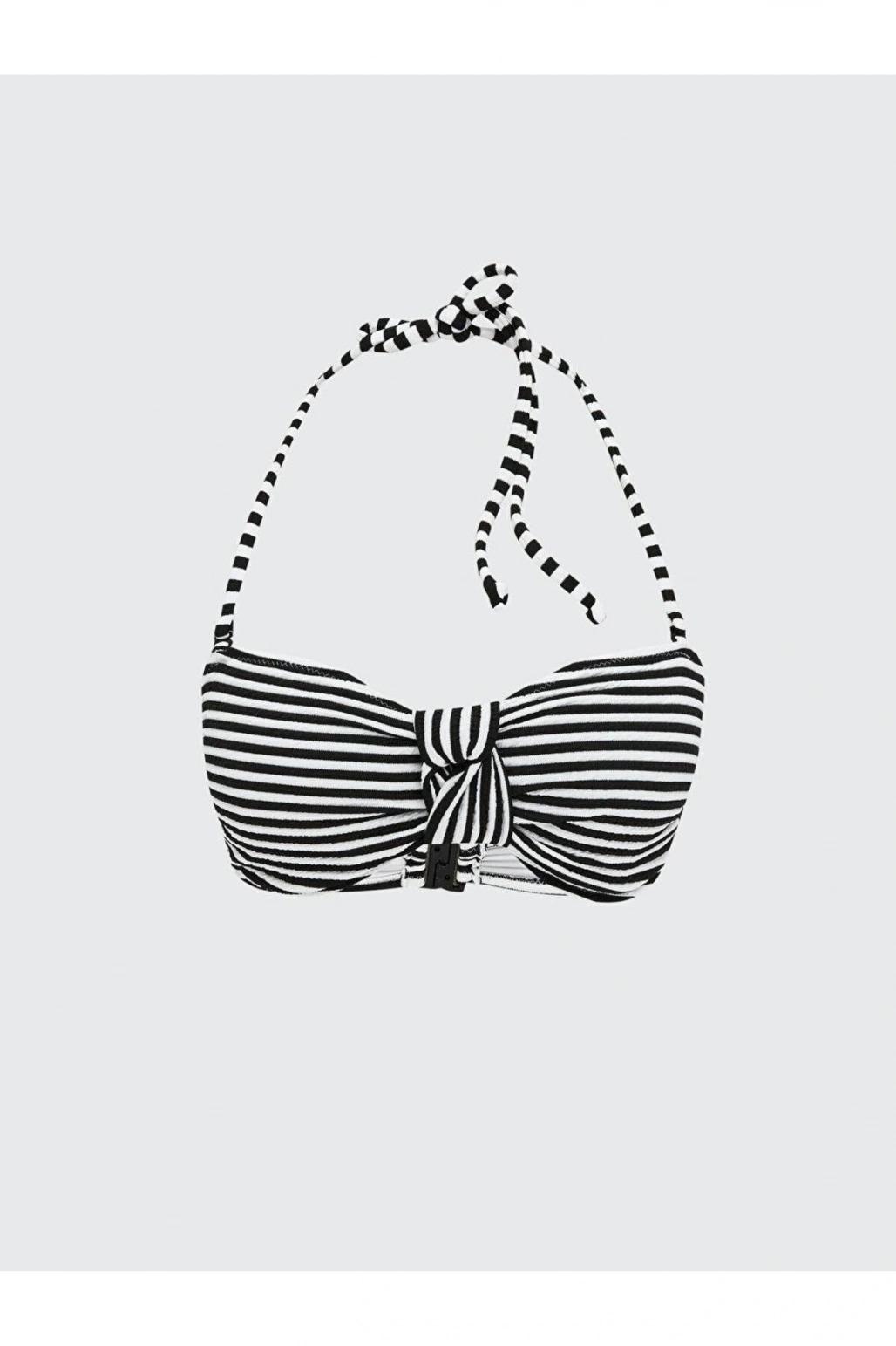Çizgili Boyundan Bağlamalı Kadın Bikini Üst (S5)