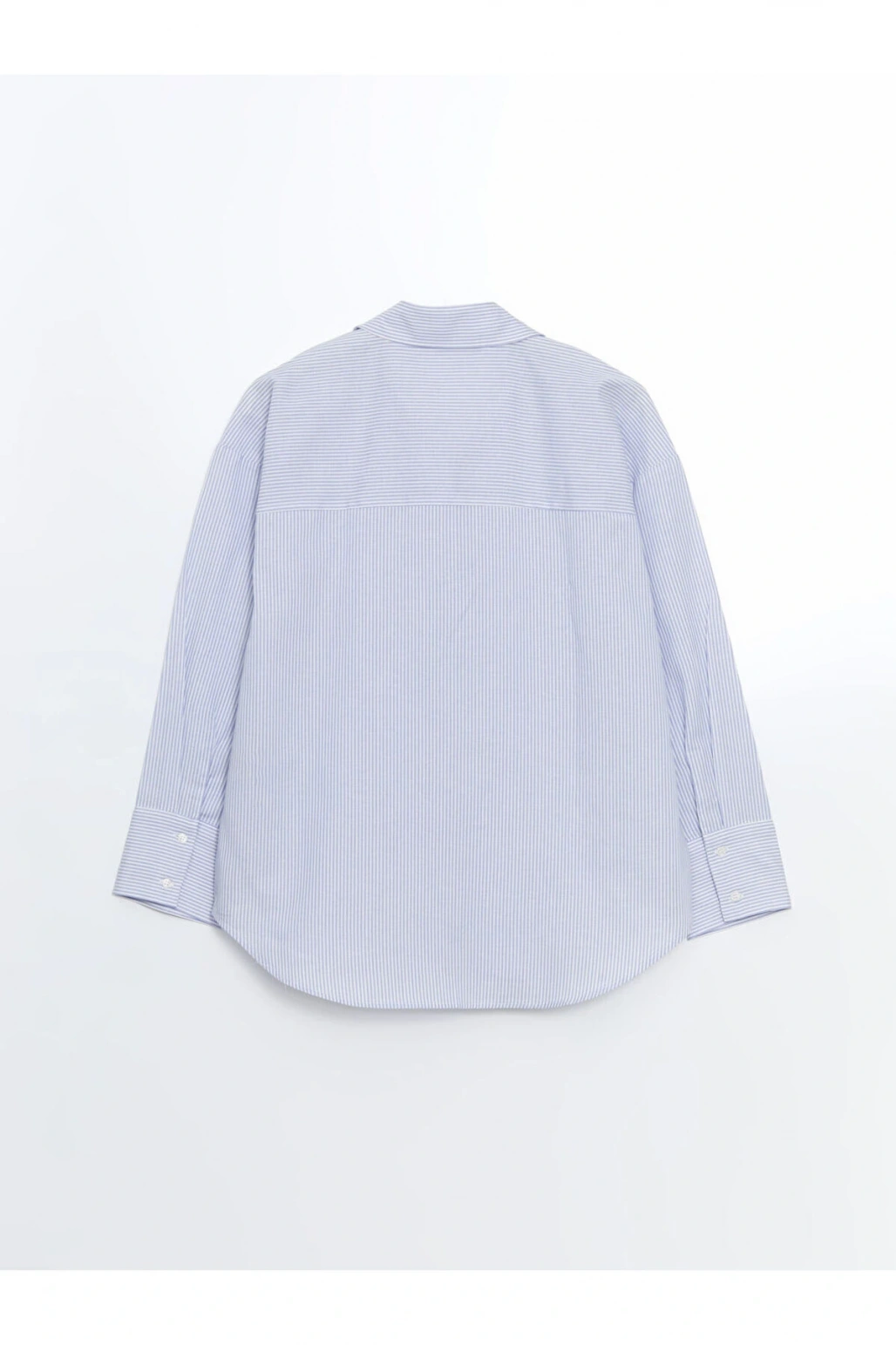 Cizgili Oversize Oxford Kadin Gomlek