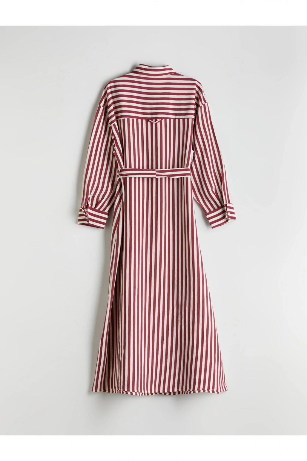 Çizgili Poplin Gömlek Elbise