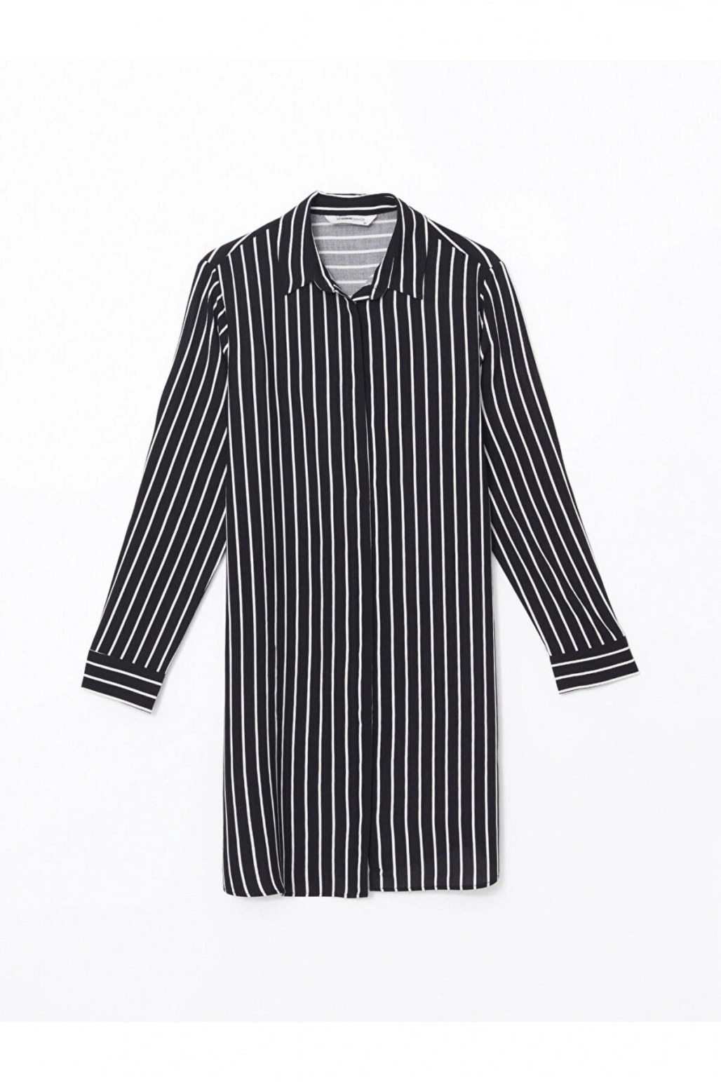 Cizgili Poplin Kadin Gomlek Tunik - S5G059Z8