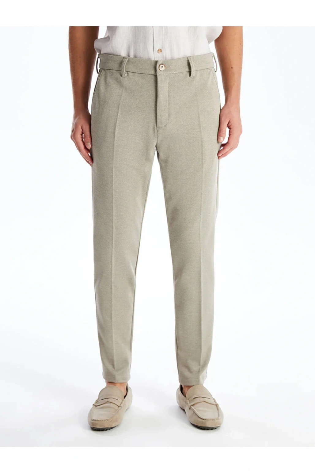 Classic Bej Slim Fit Erkek Pantolon