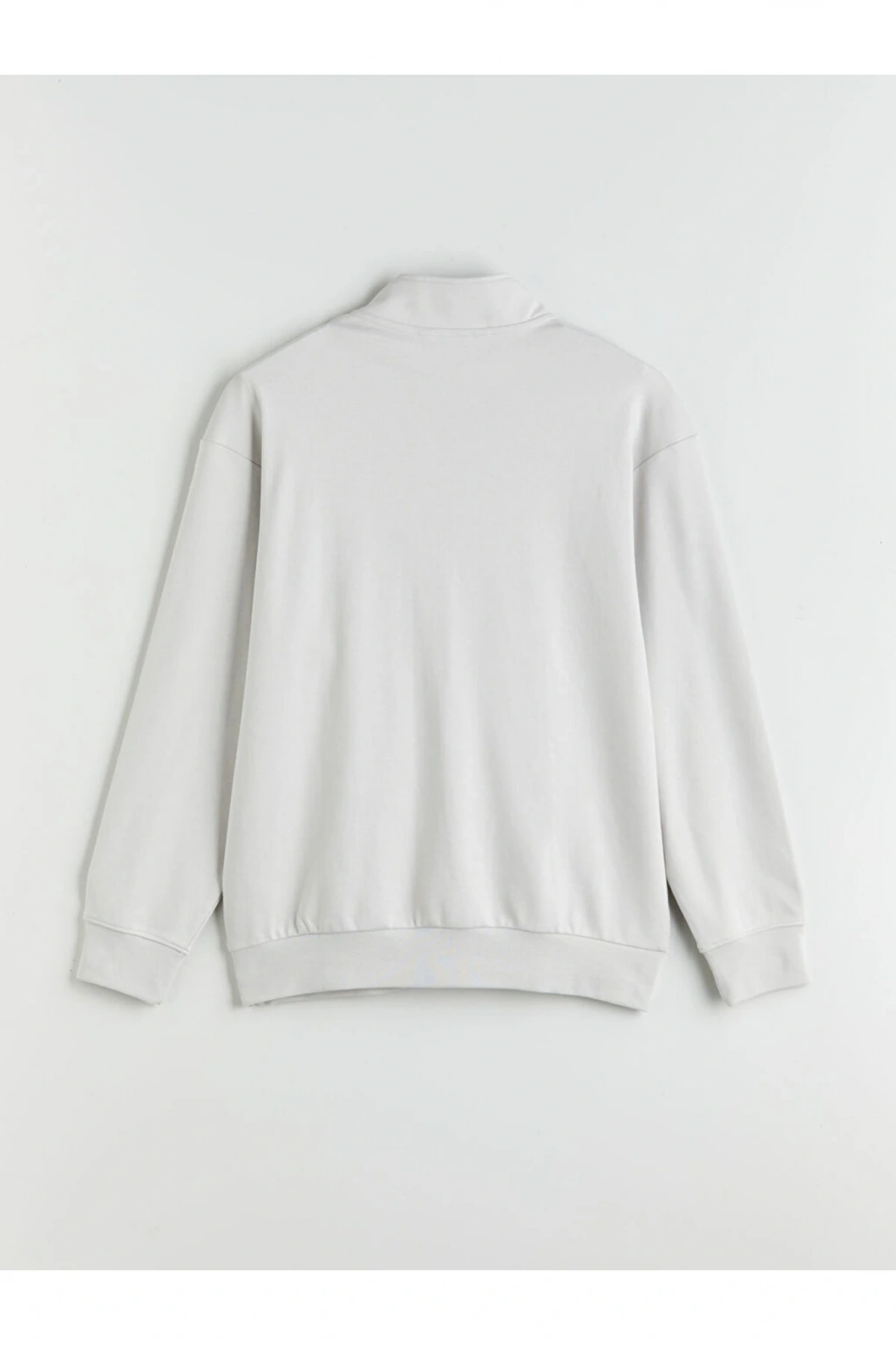 Dik Yaka Baskılı Erkek Sweatshirt