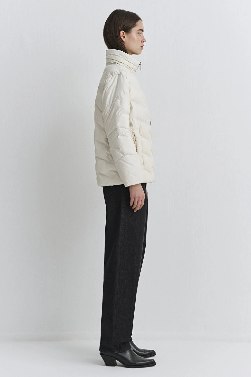 DİK YAKA CEKET White Onyx