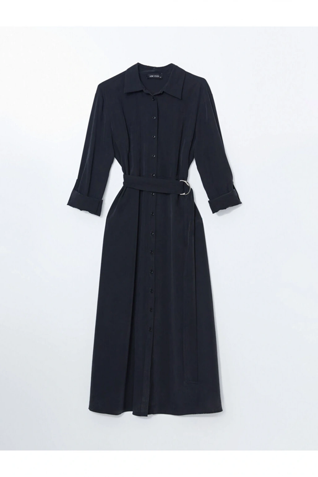 Duz Uzun Kollu Kadin Gomlek Elbise - W4L534Z8