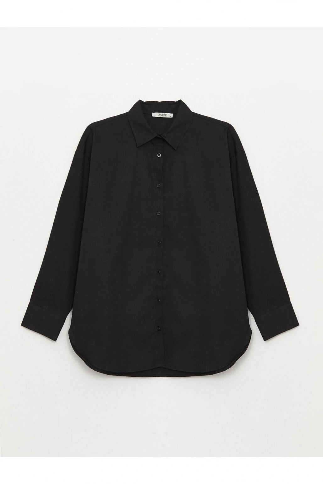 Düz Uzun Kollu Poplin Kadın Gömlek