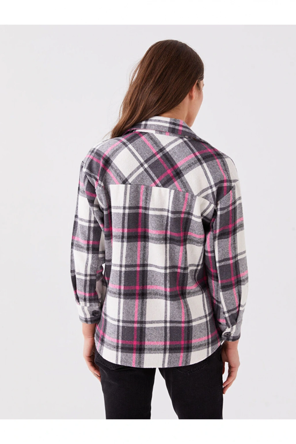 Ekose Uzun Kollu Hamile Oduncu Gömlek Ceket