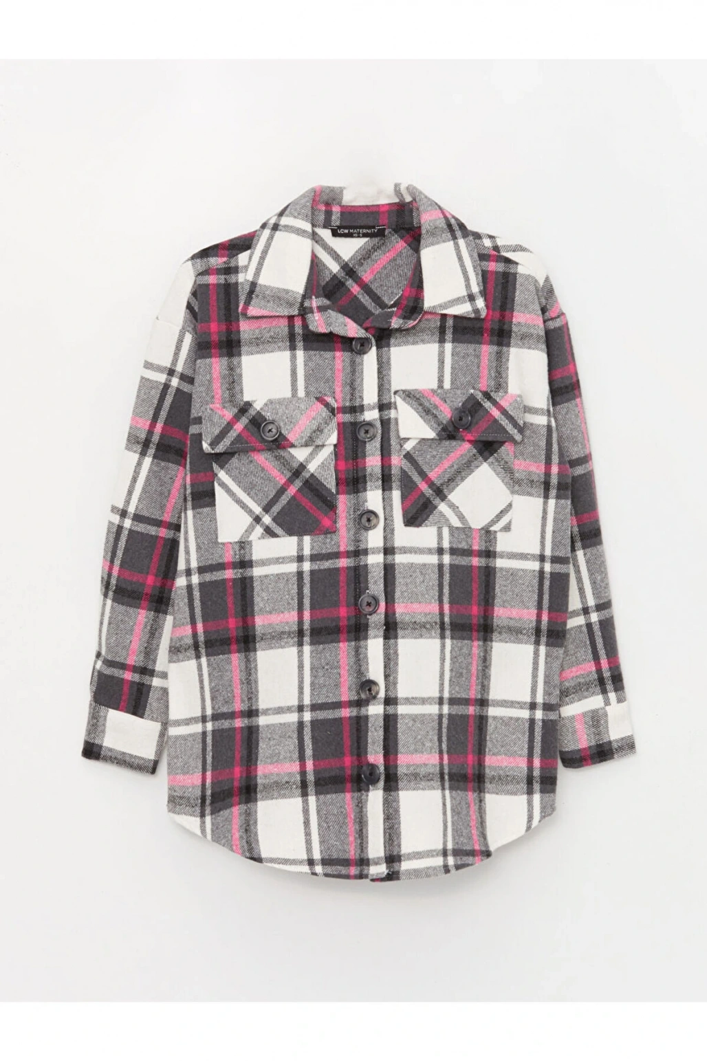 Ekose Uzun Kollu Hamile Oduncu Gömlek Ceket