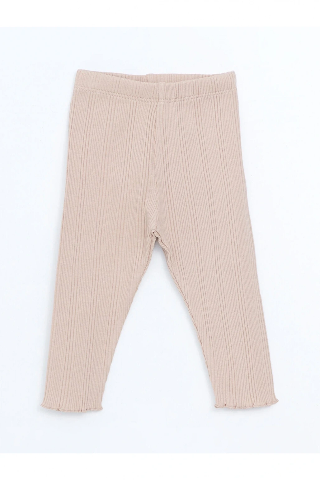 Ekru Bisiklet Yaka Nakışlı Kız Bebek Bluz Ve Tayt 2li