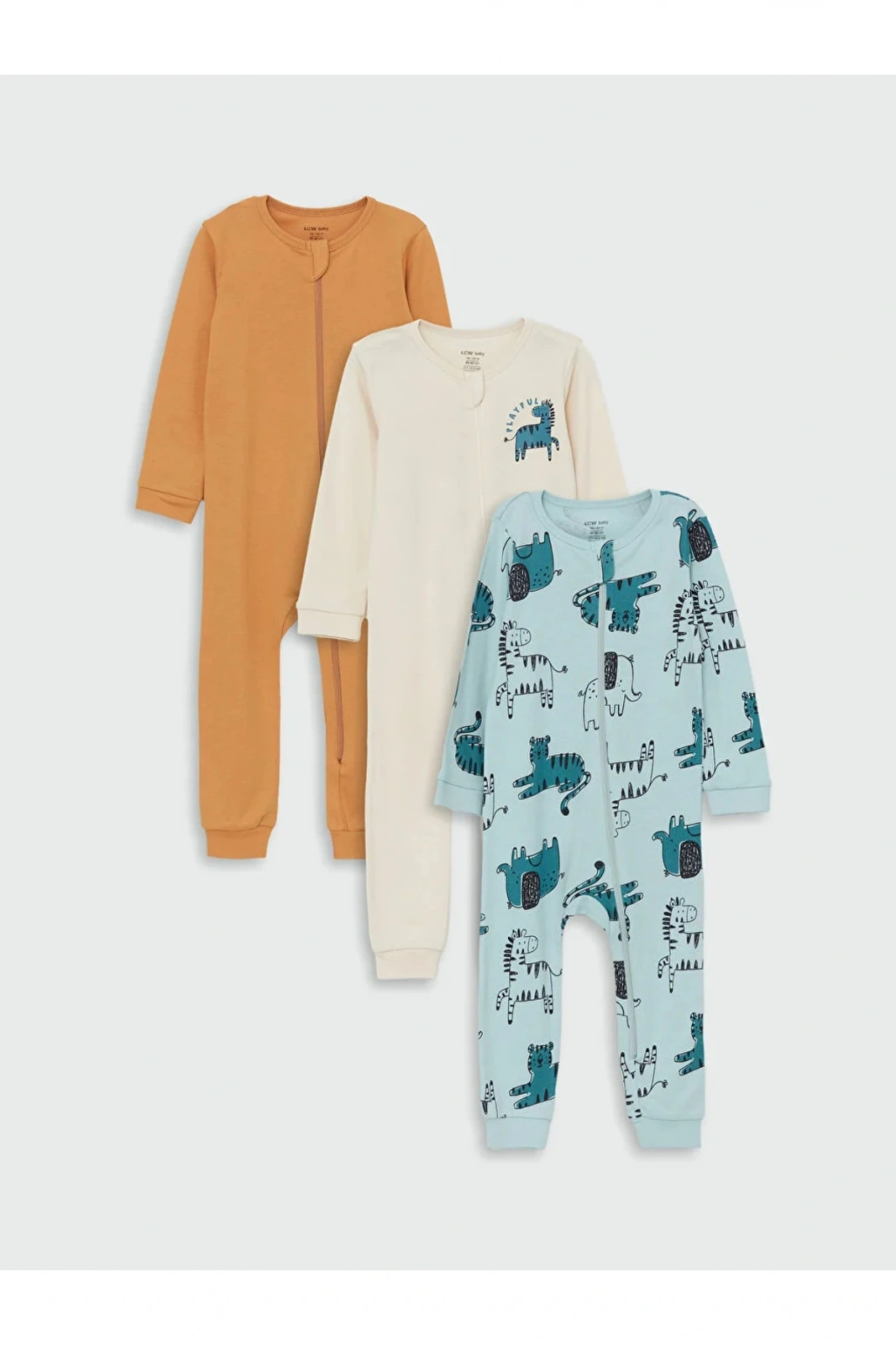 Erkek Bebek  3lü Uzun Kollu Tulum