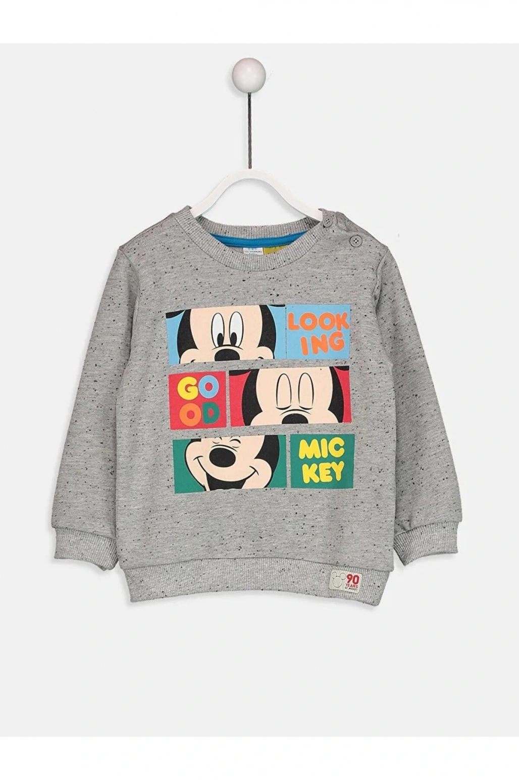 Erkek Bebek Gri Melanj D5P Sweatshirt