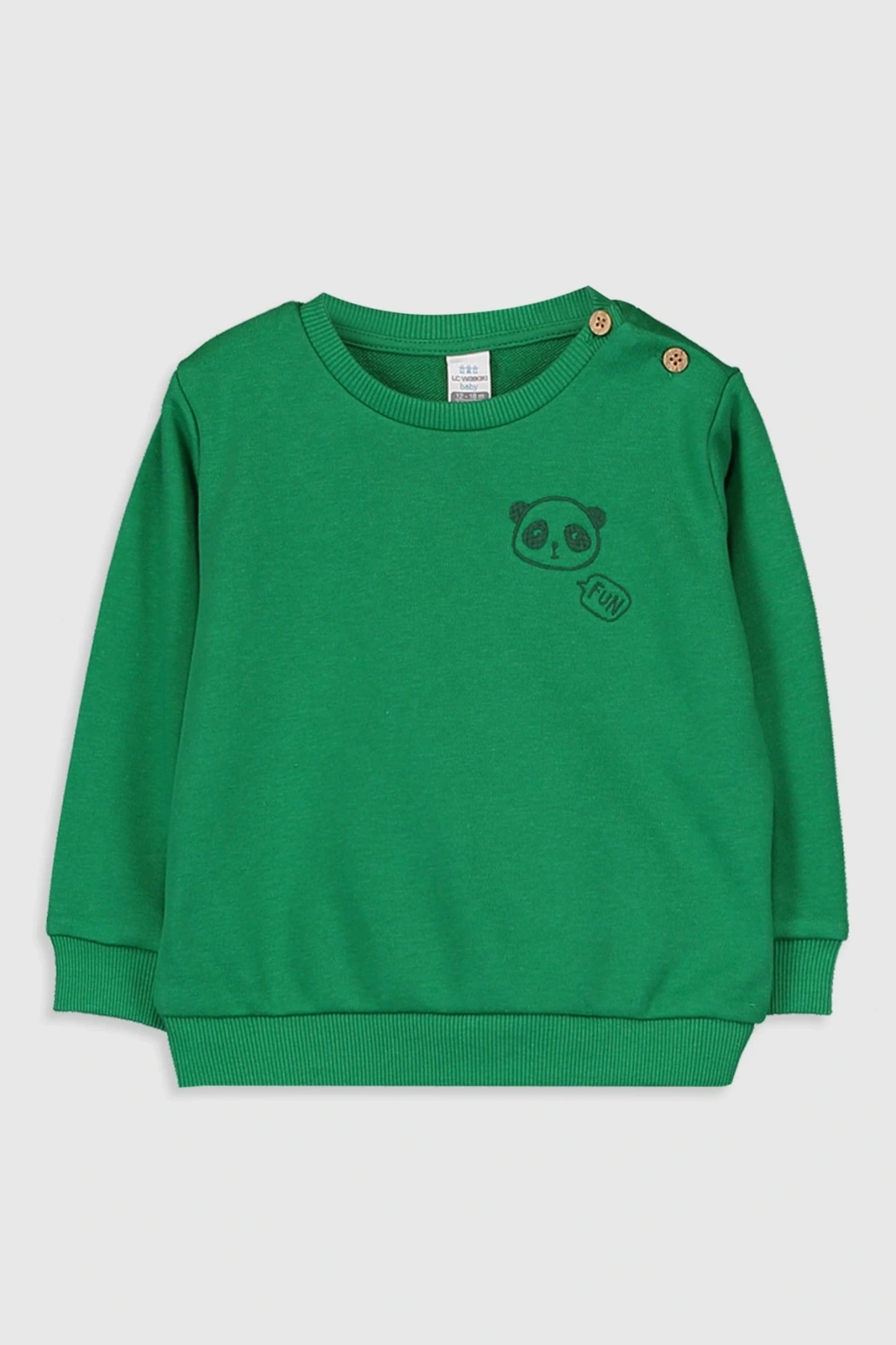 Erkek Bebek Zümrüt Yeşili Gsu Sweatshirt