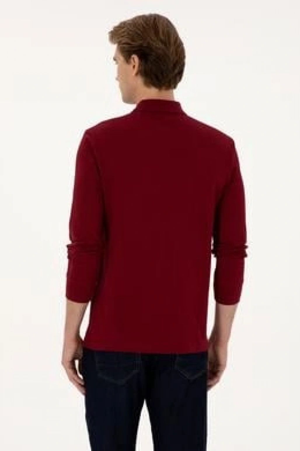 Erkek Bordo Basic Sweatshirt
