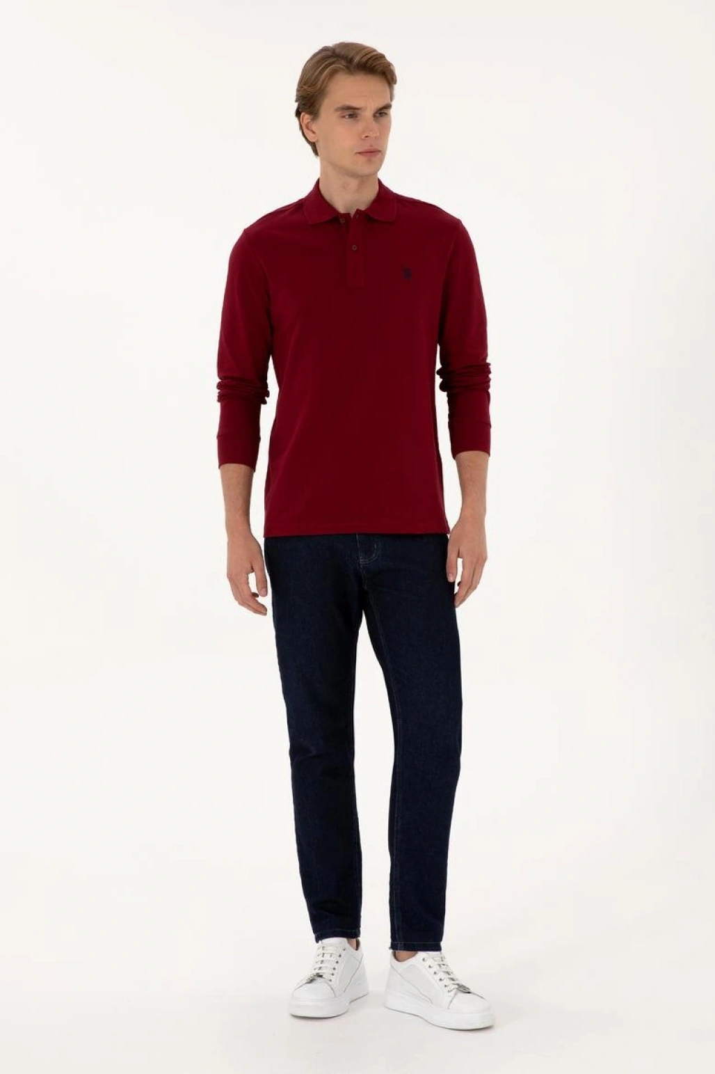 Erkek Bordo Basic Sweatshirt