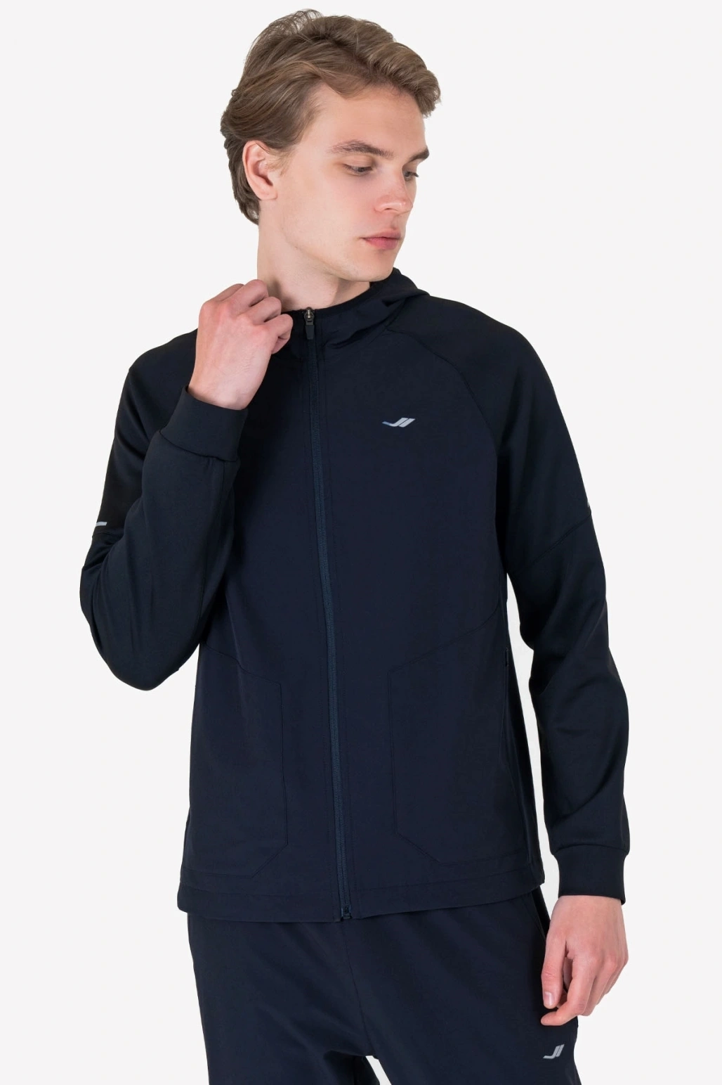 Erkek Fermuarlı Kapüşonlu Sweatshirt 24b-1115-23n