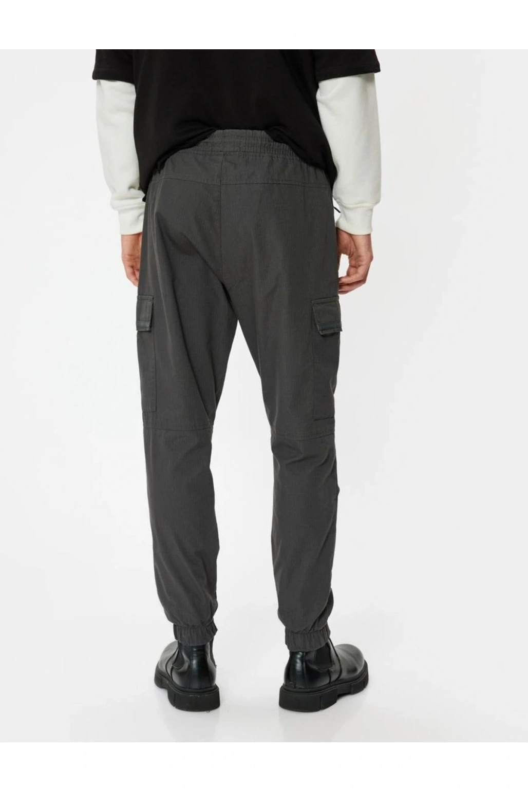 Kargo Jogger Pantolon Beli Bağcıklı Cep Detaylı Pamuklu