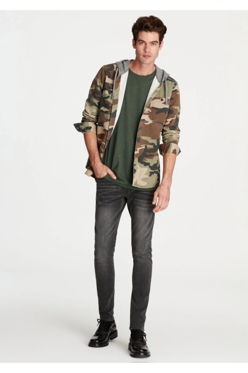 Erkek Leo Black Gri Jean Pantolon