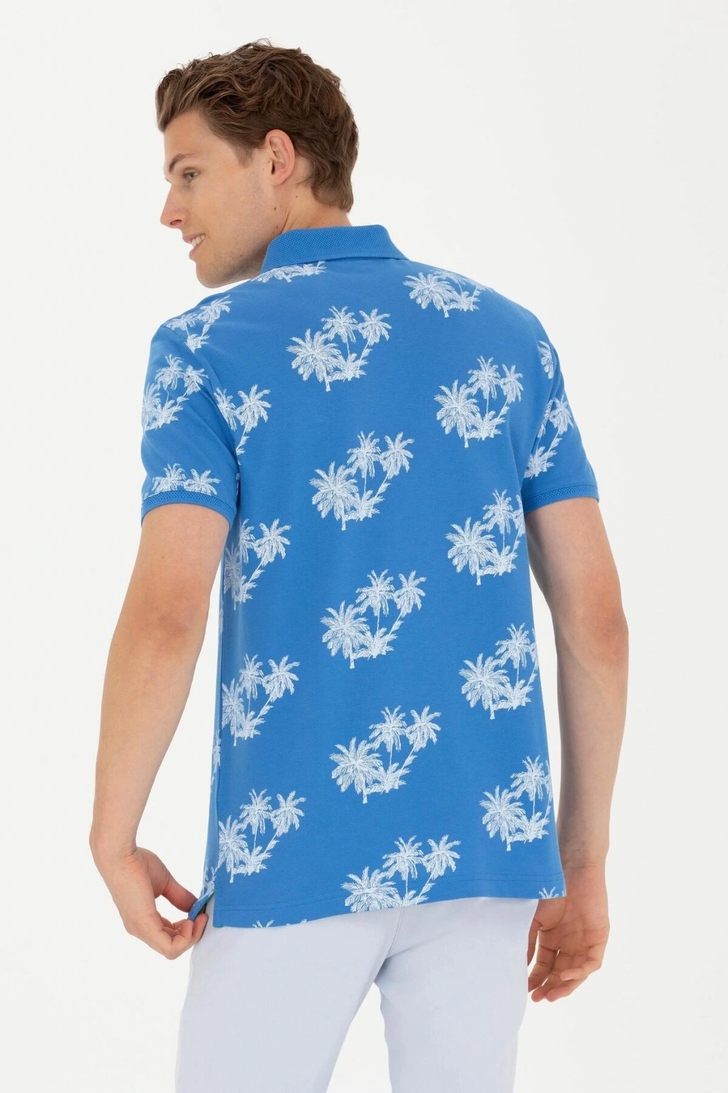 Erkek Saks Polo Yaka Tişört Verona