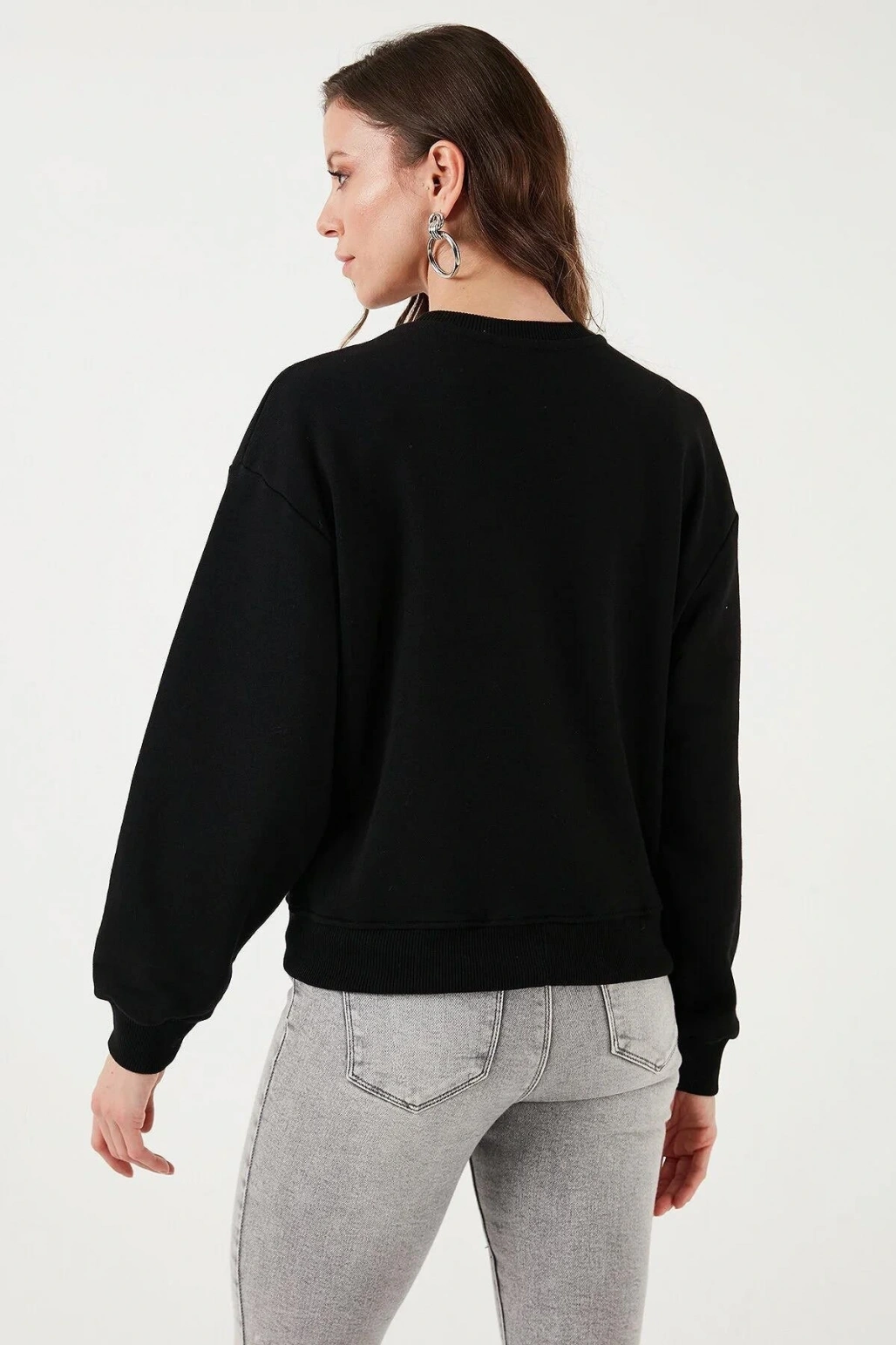 Fashion Friends Pamuk Karışımlı Regular Fit Bisiklet Yaka Cepli Sweat SWEAT 2