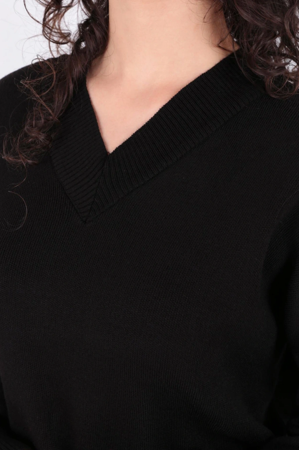 Fashion Friends V Yaka Kazak Siyah