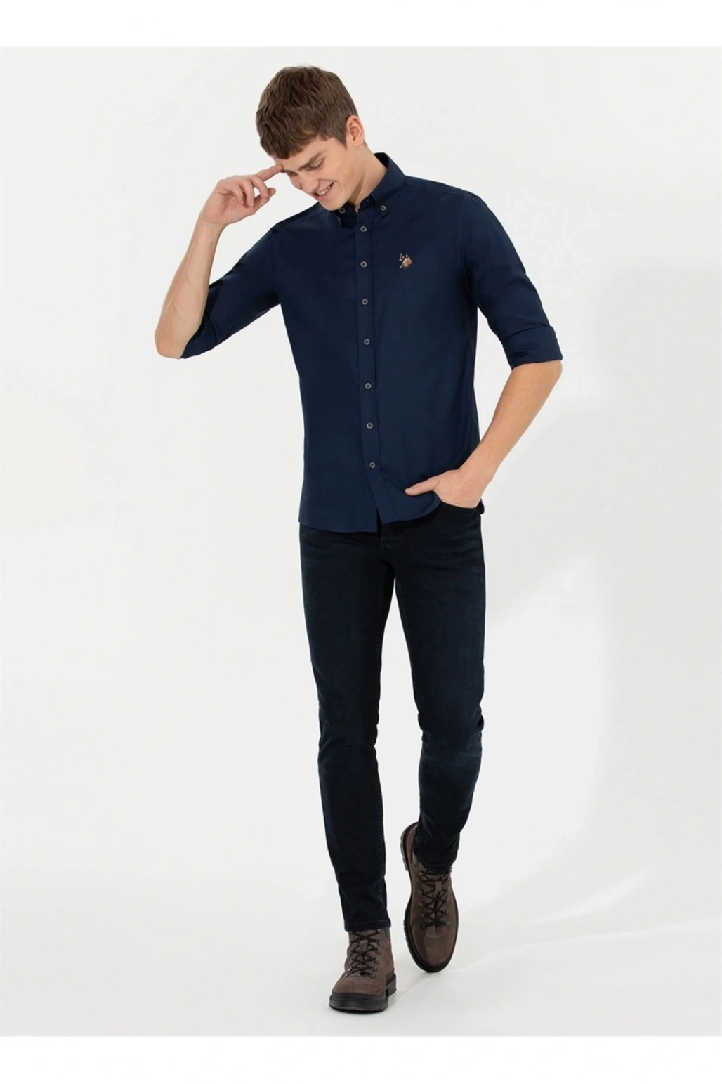 G081sz004 1450261 Cedcolor022 Us Polo Assn Erkek Gömlek Lacivert