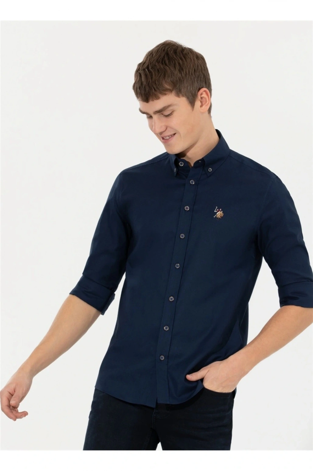 G081sz004 1450261 Cedcolor022 Us Polo Assn Erkek Gömlek Lacivert