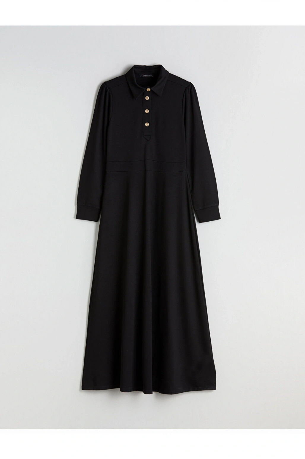 Gömlek Yaka Belden Oturtmalı Elbise