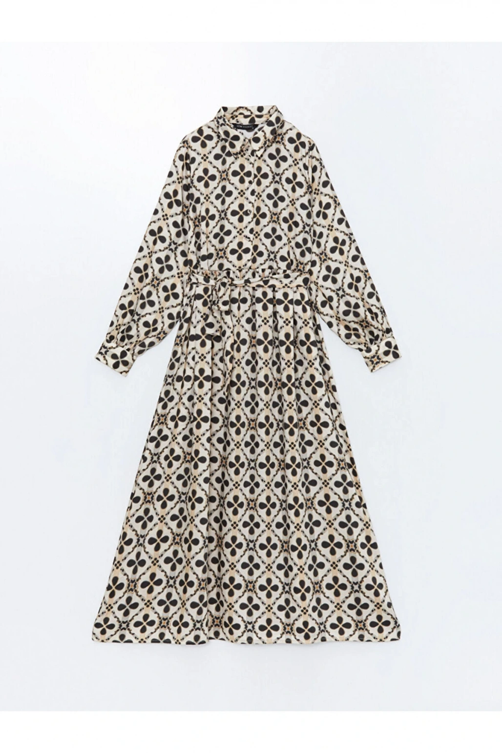 Gomlek Yaka Desenli Kadin Elbise - W4I555Z8