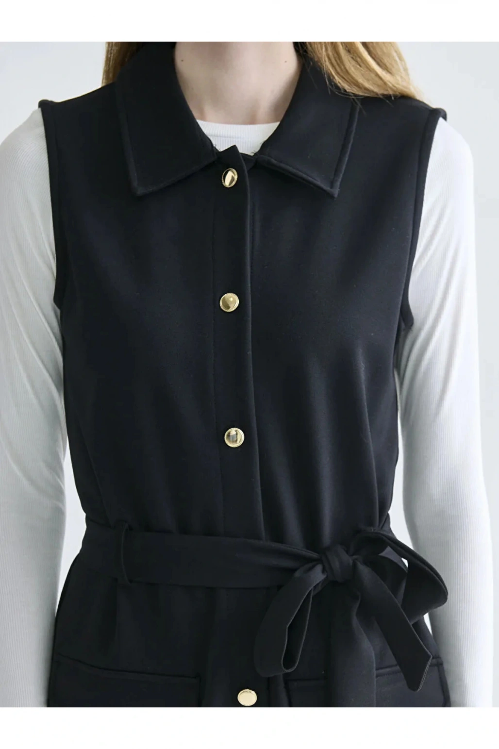 Gömlek Yaka Kadın Yelek