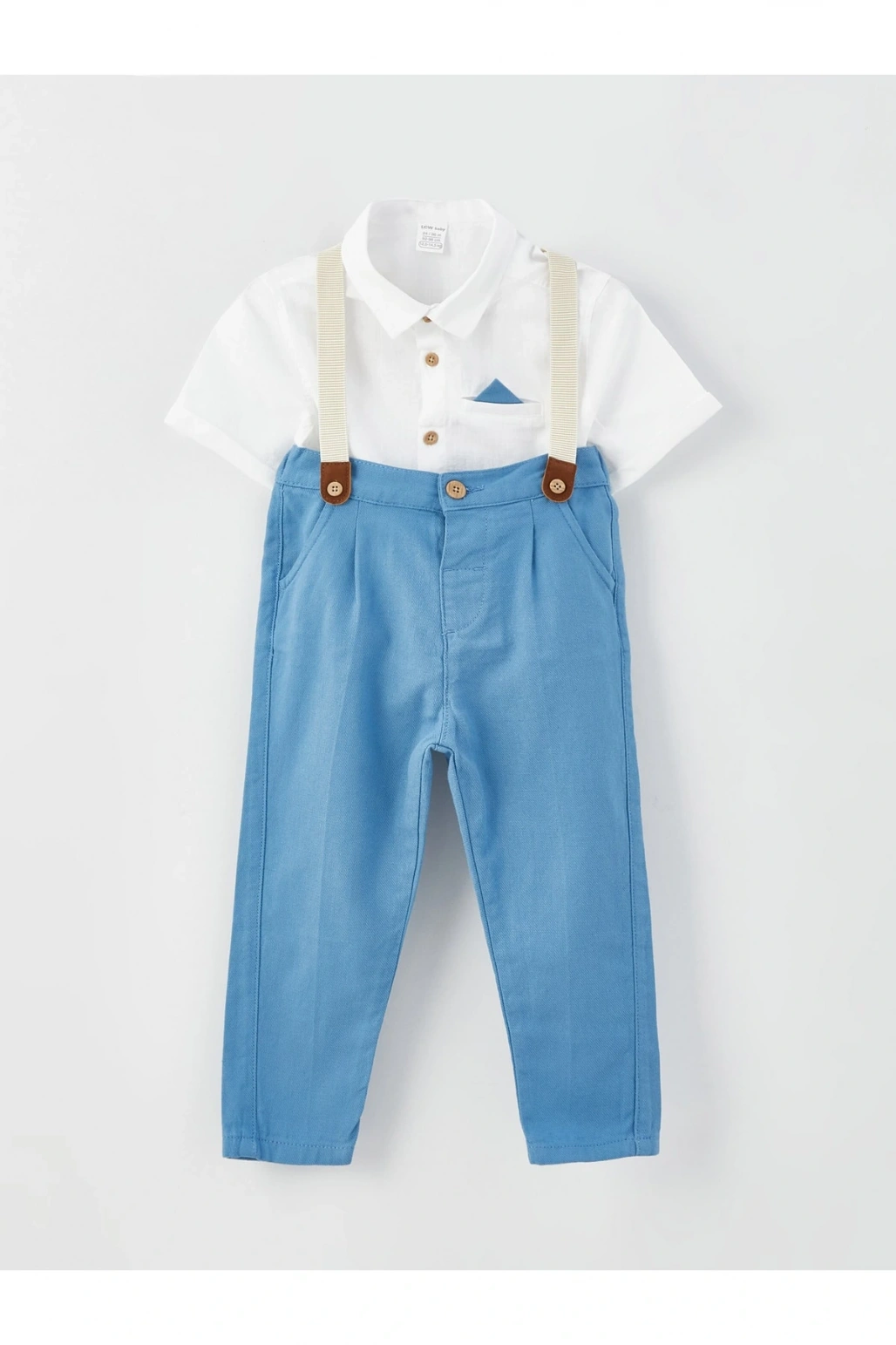 Gömlek Yaka Kısa Kollu Erkek Bebek 3lü Takım