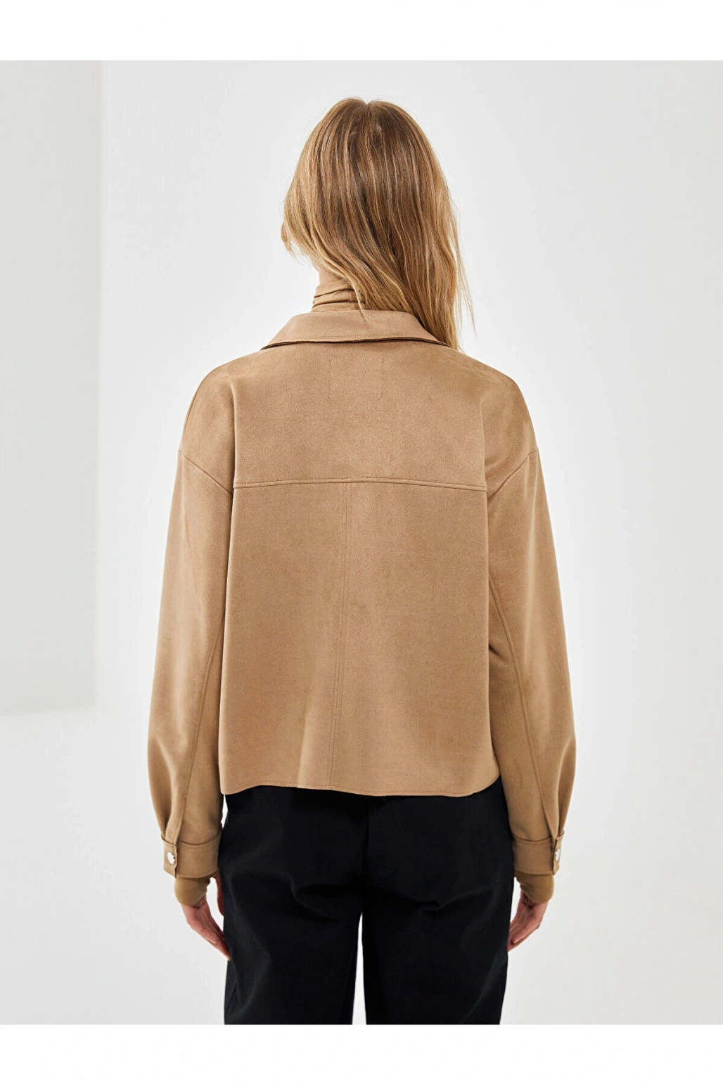 Gömlek Yaka Süet Kadın Ceket