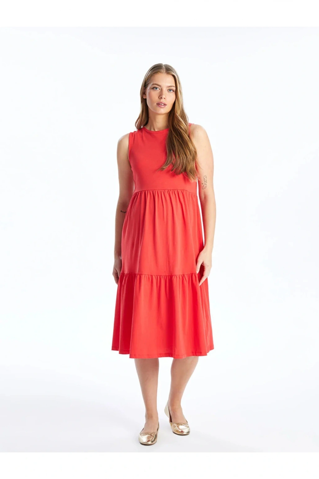 GSM storEden LCWAIKIKI Maternity Bisiklet Yaka Düz Hamile Elbise