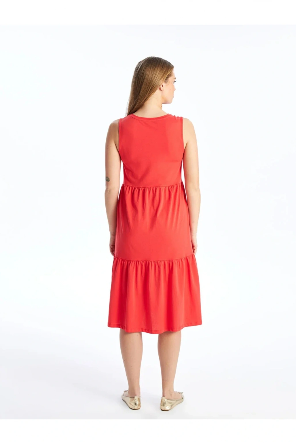 GSM storEden LCWAIKIKI Maternity Bisiklet Yaka Düz Hamile Elbise