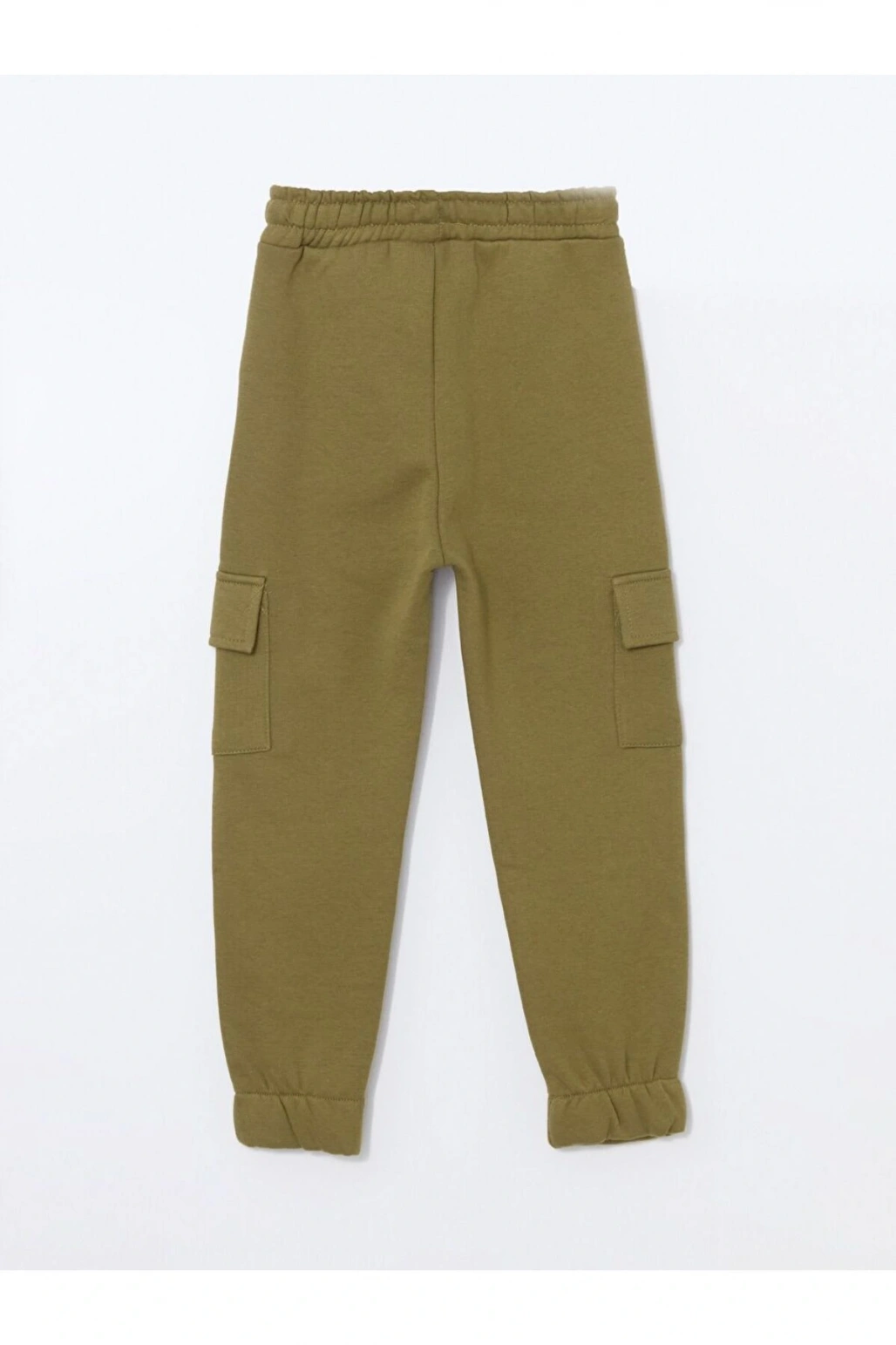 Haki Beli Lastikli Kalın Basic Erkek Çocuk Jogger Eşofman Altı