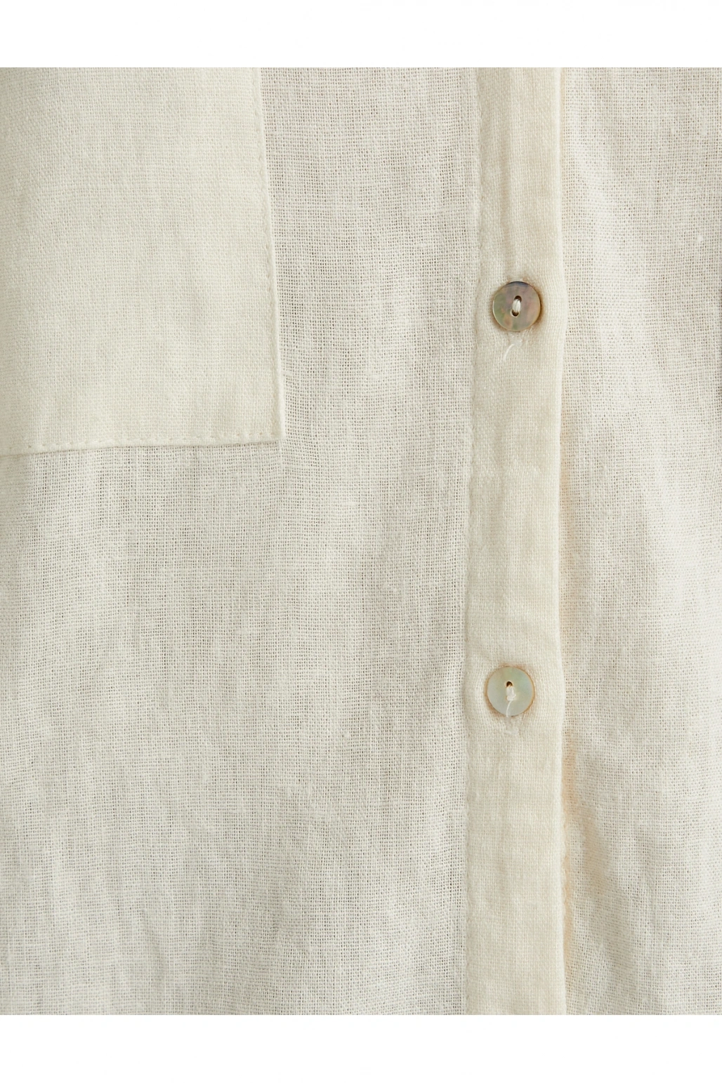 Hakim Yaka Gömlek Uzun Kollu Düğmeli Viskon Keten Karışımlı Standart Kesim