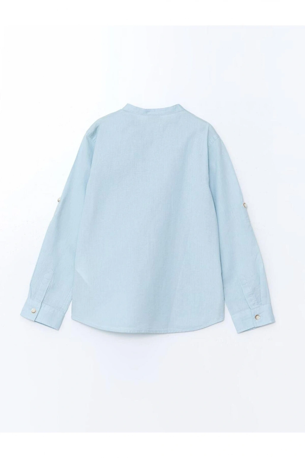 Hakim Yaka Keten Karışımlı Erkek Çocuk Gömlek