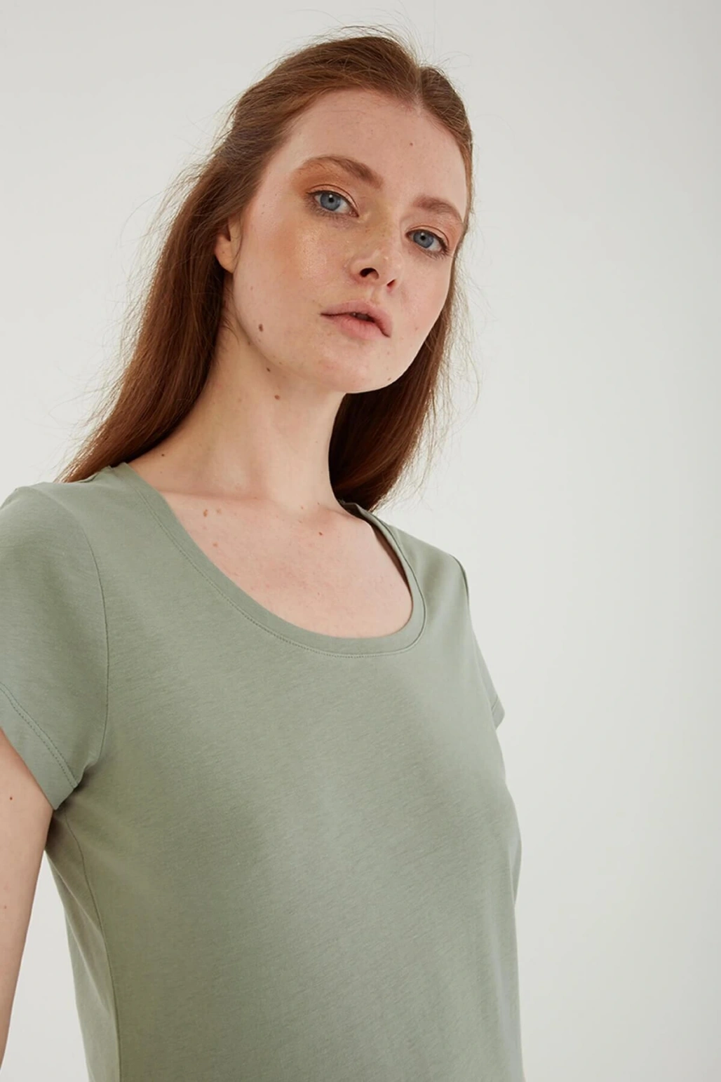 Havuz Yaka T-shirt Mint