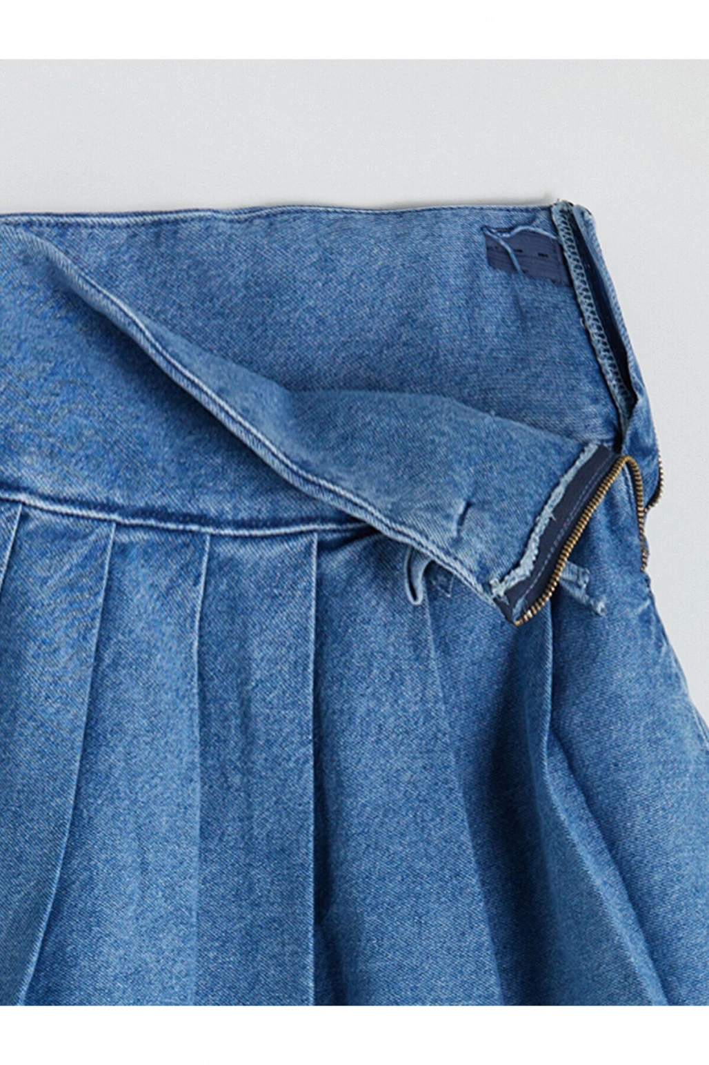 Indigo Basic Pileli Kız Çocuk Jean Etek