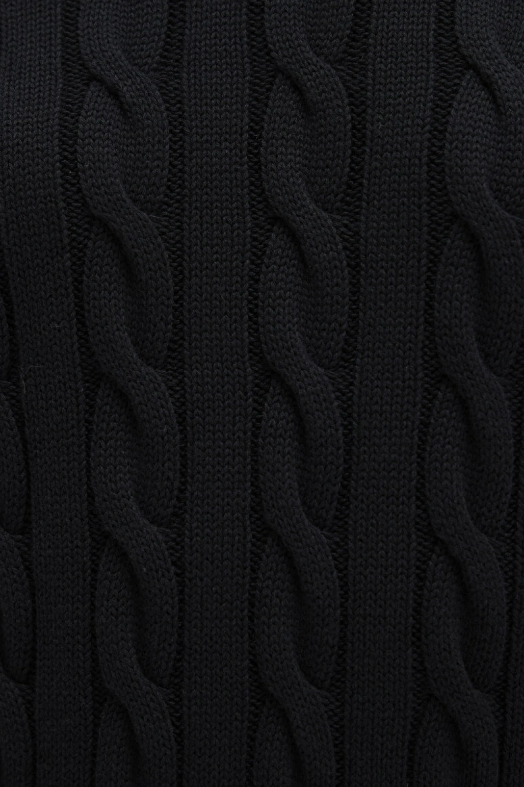 İpek Karışımlı Bisiklet Yaka Siyah Kazak