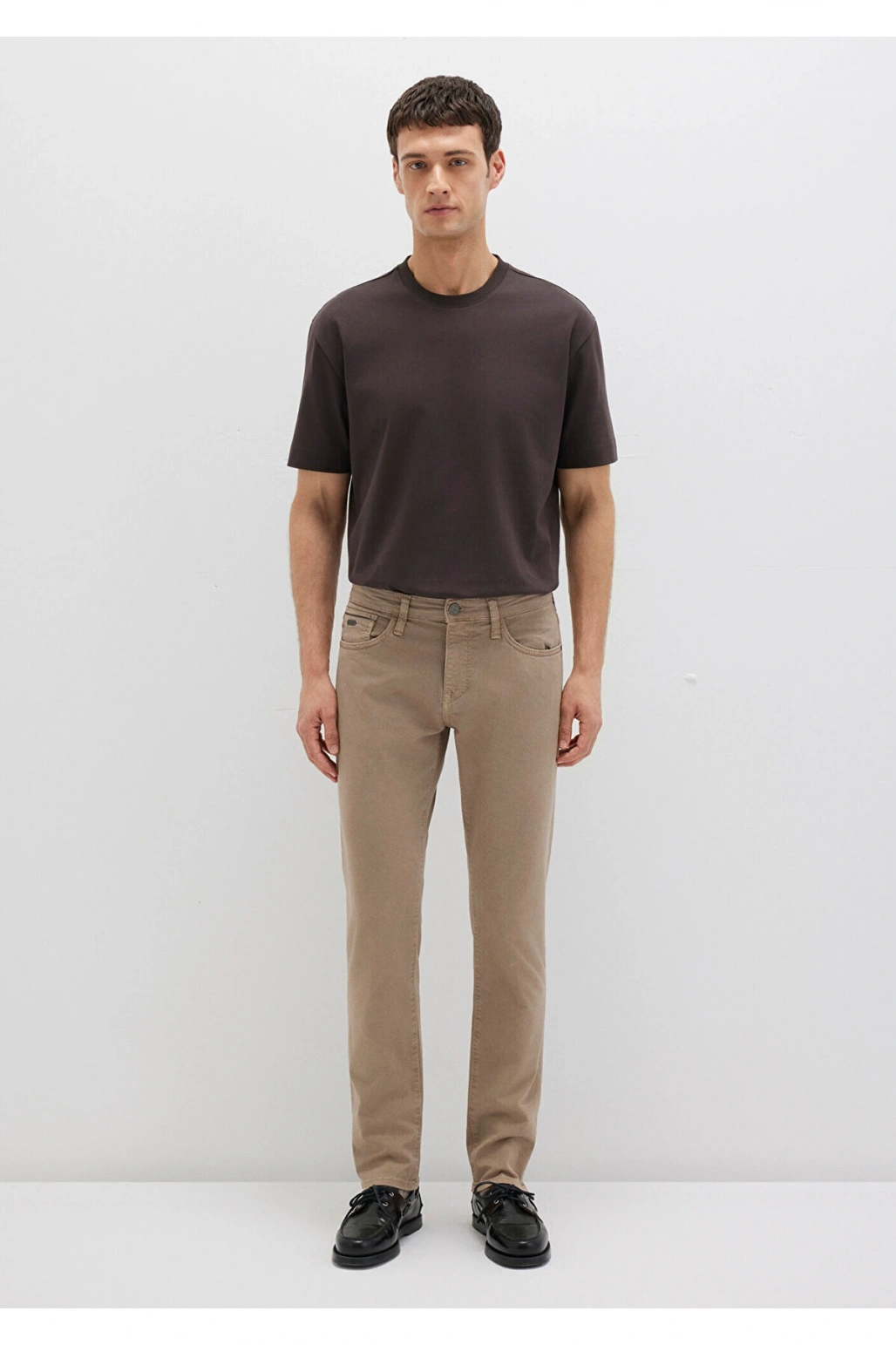 Jake Black Koyu Bej Gabardin Pantolon