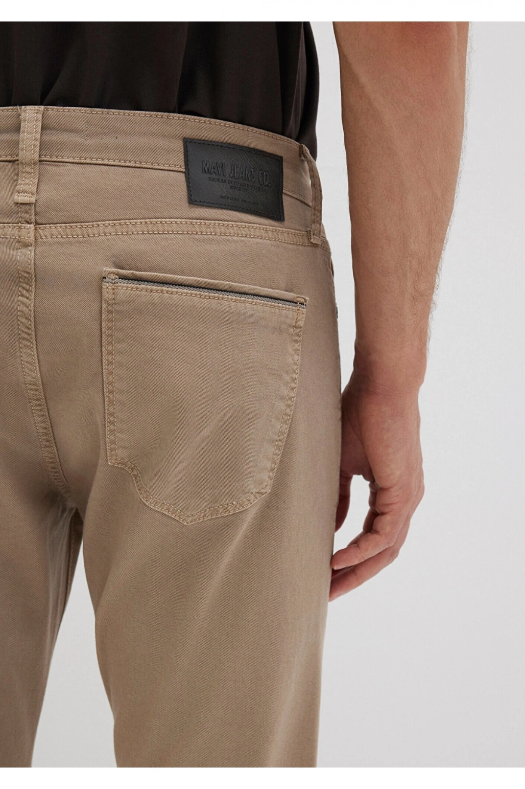 Jake Black Koyu Bej Gabardin Pantolon