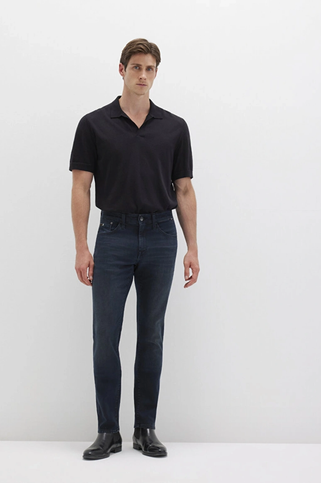 Jake Mavi Black Puslu Gece Mavisi Jean Pantolon