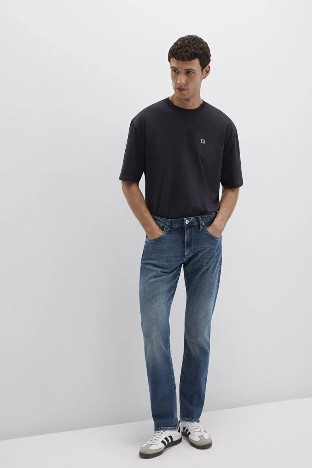 Jake Mavi Pro Indigo Puslu Comfort Jean Pantolon