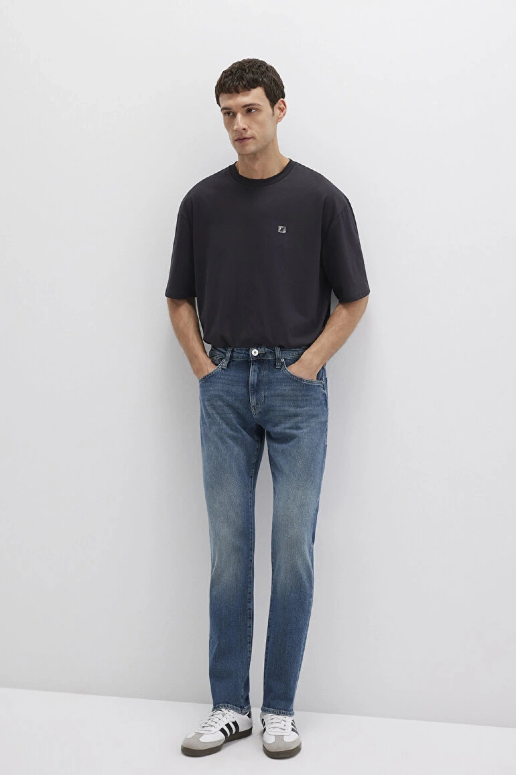 Jake Mavi Pro Indigo Puslu Comfort Jean Pantolon