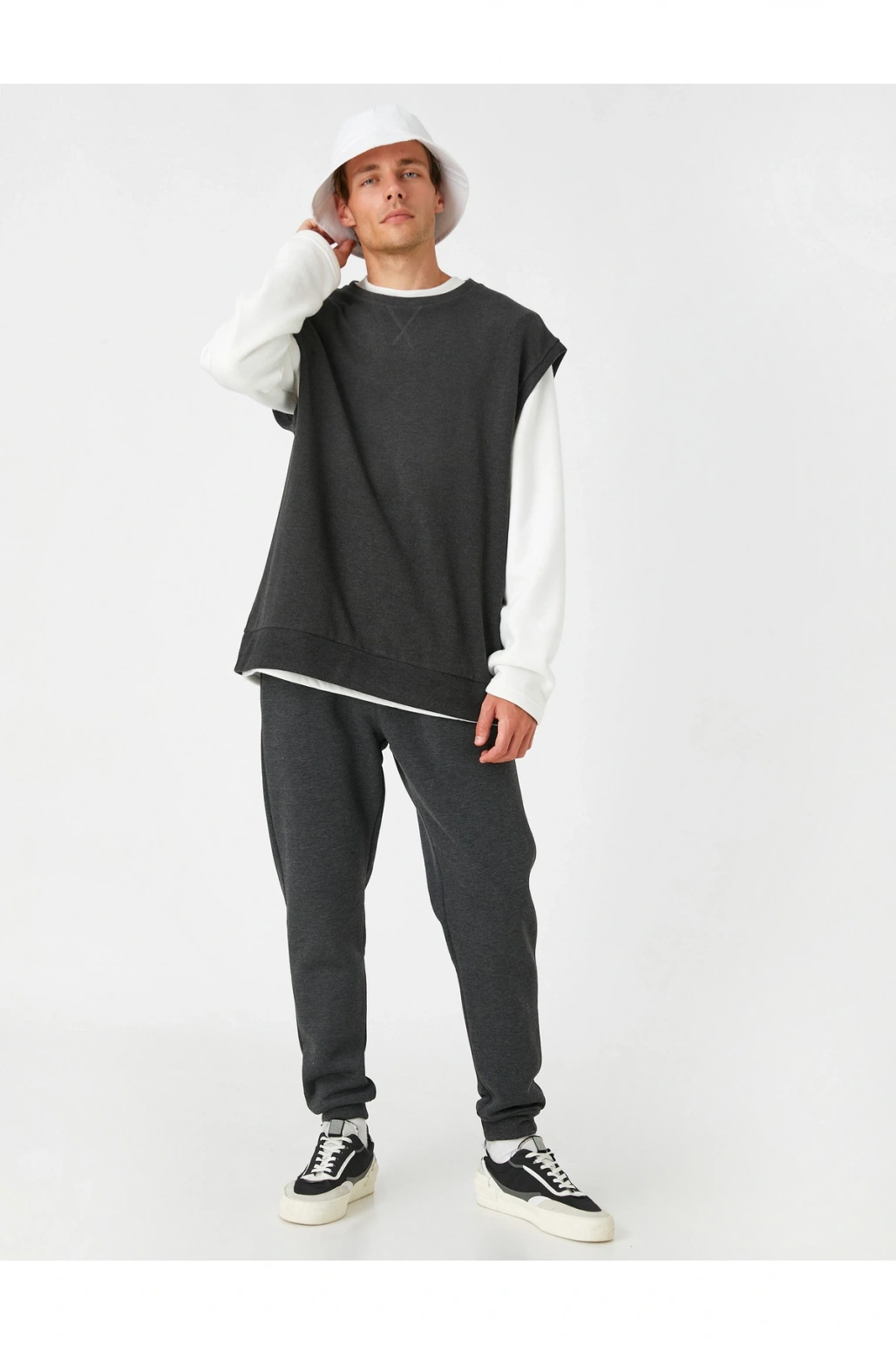 Jogger Eşofman Altı Beli Bağcıklı Şardonlu