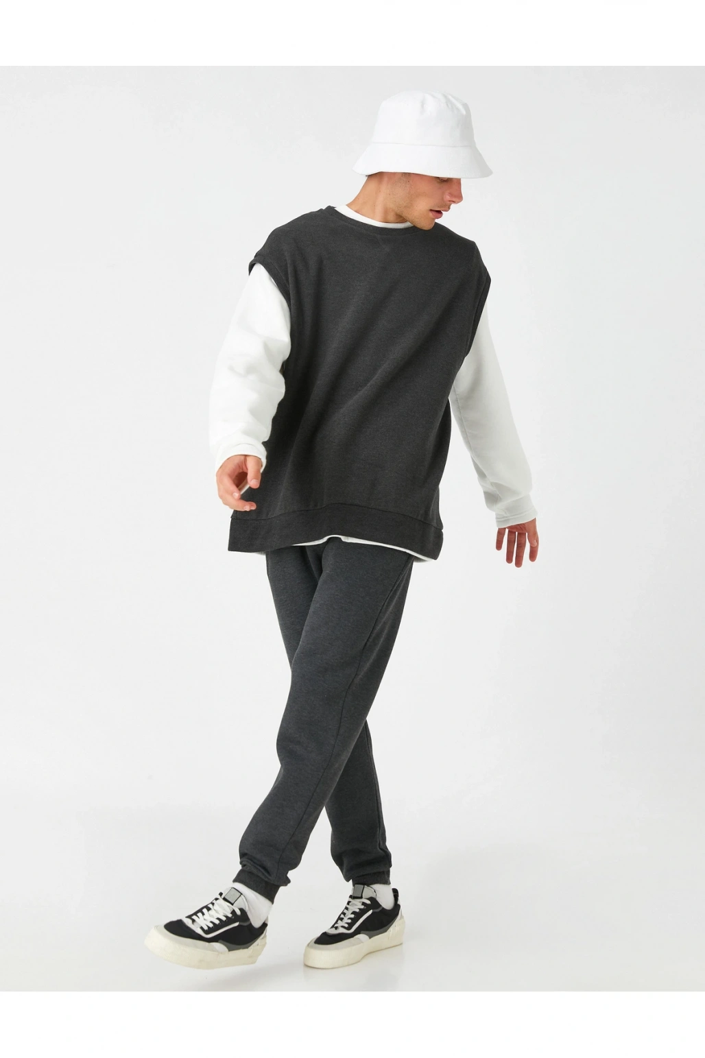 Jogger Eşofman Altı Beli Bağcıklı Şardonlu